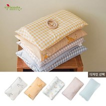 [비비엔다] 천연라텍스 아기베개용 교체커버 모음, 그레이가든 (밤부시어서커 커버)