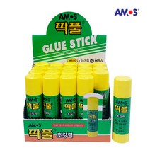 [영번지몰] 아모스 빠른 건조 친환경 초강력 고체 풀 AMOS 딱풀, 15g_1갑(20개입)