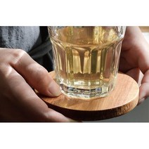 전통차 찻집용 내추럴 감성 분위기 원목 컵받침대 트레이 이국적인 장식용 민속주점용, 둥근형
