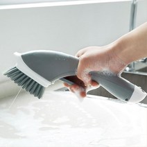 후라이팬 기름제거용 주방청소솔 화장실 다용도솔 베란다 욕실 싱크대 기숙사 원룸, 1개, 그레이