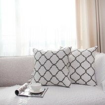 쇼파쿠션 북유럽 사각 소파 쿠션 솜포함 실버카멜리, 01실버카멜리