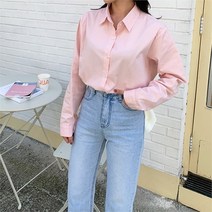 [] 여자 파스텔톤 미니멀 20대 30대 베이직 컬러 남방 셔츠
