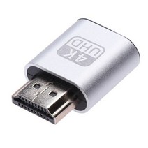 HDMI 호환 가상 디스플레이 어댑터 1.4 DDC EDID 더미 플러그 잠금 그래픽 카드 Bitcoin BTC 마이닝 광부 용 GPU 조작 에뮬레이터 461755, CHINA _1pc | Silver