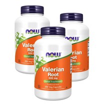 나우푸드 발레리안 루트 500 mg 250정 NOW Valerian Root (Valeriana officinalis) 500 mg, 3팩