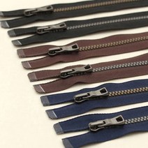 소잉데일리 점퍼지퍼 모음전_ 3호 5호 68~100cm 지퍼 슬라이더 90여종, 네이비, 5. 메탈스타일 3호 앤틱실버