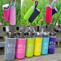 보틀 물병 파우치 텀블러 파우치 500ml 네오프랜 보온보냉 물병 가방 케이스 텀블러백, 마이보틀파우치 그린, 1개