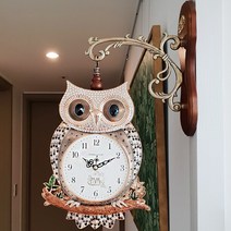 쁘띠부엉이 양면시계 (블랙펄)/양면벽시계/벽시계/벽걸이시계/인테리어벽시계