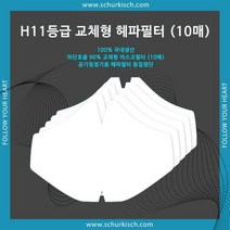 슈어키쉬 H11 Replaceable Mask Filter 10매입 교체형 헤파필터