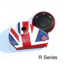 미니쿠퍼키케이스 leather Union jack fob key case bag cover holder for mini cooper countryman clubman r55, R 시리즈 레드 잭