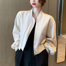 심플릭 여성 미니멀 블루종 점퍼