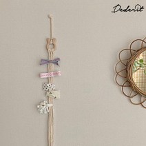 데데리트 귀여운 마크라메 우드 원목 헤어핀 머리핀 정리대 삔 홀더 아기방소품