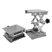 실험실 잭 작업대 2대 세트 스테인리스 미니 승강대 높이 조절 가능 실험용 기구 10cm×10cm×15cm