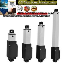 엑추에이터 직교로봇 액츄에이터 리니어모터 12V 마이크로 선형 액추에이터 모터 내구성과 소형 10/17.5/21/30/50/100mm 스트로크 원격 로봇 홈 오토메이션, [01] 12V 5MMS 188N, [05] 100MM