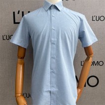 워모 워모 GD01 남자 여름 슬림핏 반팔셔츠(블루) TH340 (8414830)