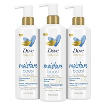 Dove Body Love 바디 클렌저 모이스처 부스트 3개 건성 피부용 히알루론산과 모링가 오일 함유 워시 17.5 fl oz, [01] 무향, [02] 17.5 Fl Oz (3팩)