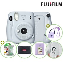인스탁스 미니11카메라+파우치+미니1p+스트랩+하드앨범+유리컵, 1개, 아이스화이트