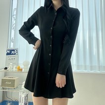 투디 새틴 플레어 셔츠 미니원피스 3color