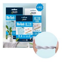 블루택 반영구 점토접착제 4P세트 45g 인테리어 점착제 사진고정 촬영소품 소품고정, 클리너 점착제 4P세트 2개 한개, 4개