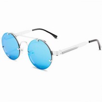 새로운 트렌디 무테 선글라스 여성 빈티지 독특한 할로우 Steampunk 남자 Frameless 펑크 안경 UV2500 음영