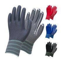 새마을장갑 나일론 도트장갑 10켤레, M(중), 블랙