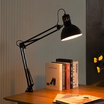 샛별하우스 하이텍 집게 스탠드 책상조명 독서등 서재 책상스탠드, 하이텍 집게형 스탠드[블랙], 단품