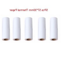 모바일 POS 58mm 열전 사 프린터 로트 용 5PCS 57x30mm 열 영수증 용지 롤, 01 White