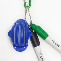 고골프 골프공 퍼팅라인 삼선 볼라이너 세트, 블루, 1개