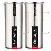 포스코 스텐 국산 스테인레스 가정용 식당용 냉장고 물병 물통 1.5L 2개