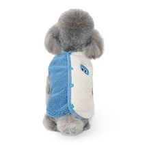 준성 멍지뭉치 후리스 강아지 옷 조끼 애견 반려견 가을 겨울 아우터 소형견 중형견 의류, 블루