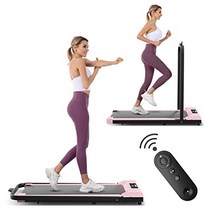 geemax 2 in 1 under Desk 머신 해외 운동 기구 런닝 머신 트레드밀, 분홍색