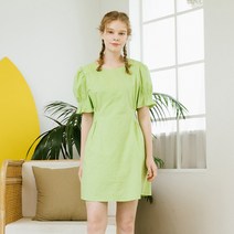 리넨 핀턱 퍼프 원피스(WX4OPJ8)