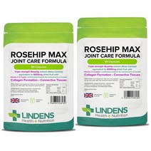 영국 Lindens 린덴스 로즈힙 6000mg 비건 90캡슐 x 2팩, 2개, 90개