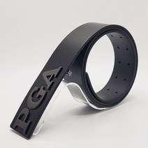 PGA 남성 프리미엄 이태리 가죽 무광 시그니처 골프 벨트, PGA001 블랙