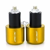 22mm 오토바이 CNC 핸들 바 엔드 그립 플러그 밸런스 슬라이더 혼다 PCX 125 150 2013 - 2020 액세서리, 02 금