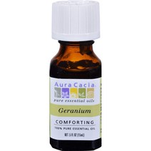 Aura Cacia 100% 퓨어 에센셜 오일 제라늄, 15ml, 1개
