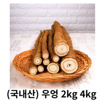 우엉 2kg 4kg 국내산 산지직송 속좋은 햇우엉 우엉차 우엉볶음 우엉조림 볶음가능 우엉대 통우엉 향좋은 우엉 반찬용 로열사이즈, 1box