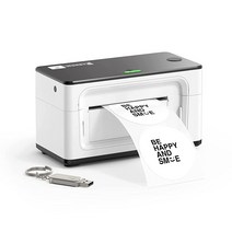 MUNBYN 열 라벨 프린터 4x6 다이렉트 라벨 프린터 배송 패키지 및 소규모 비즈니스용 고속 150mm/s 원클릭 설정 USPS UPS FedEx Shopify, White