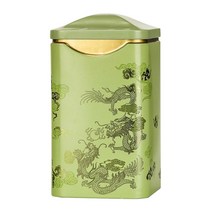 K1MF 금속 Tinplate 빈 통 차 저장 용기 차 커피 허브 캔디 초콜릿 설탕 향신료 간식 냄비, 하나, Green, 1개