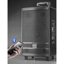 초강력 이동형 스피커 행사용 버스킹 무대 야외 공연, 21인치 스피커+ 무선 마이크+ 32G USB