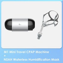 양압기 BMC 미니 자동 CPAP 기계 외부 배터리 호흡 가습기 마스크 장치 수면 여행 캠핑, 03 M1 Mini-N5AH Mask
