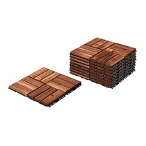 이케아 룬넨 30cm 9개 조립 마루 잔디 데크 타일 발판 베란다 발코니, 룬넨브라운스테인조립마루 302.342.29