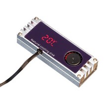 ssd방열판 메모리 디지털2280 nvme 22110용 m.2 열 실리콘 패드가 있는 솔리드 스테이트 하드 디스크 알루미늄 라디에이터 oled 온도 디스플레이, 은
