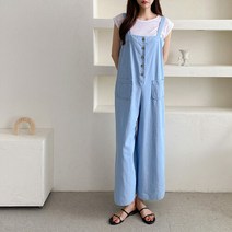 oshu / 여성 가을 데님 청청패션 멜빵 코디쉬운 점프수트