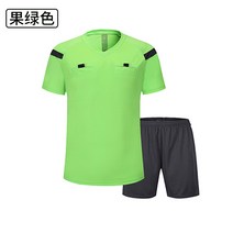 축구 FIFA 중초광판 심판복 세트 축구복 심판 외투 축구심판 장비 심판복 남자, 0118 반팔: 그린
