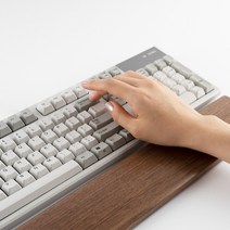 Ekeepment 키보드 손목 받침대 호두나무 월넛 팜레스트, 60% 배열