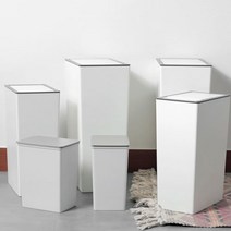 심플 모던 슬림 직사각형 휴지통, 슬림라인 휴지통 스윙형(12.7L)(+8000원)