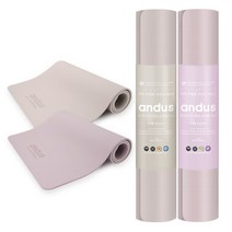 앤드어스 TPE 와이드 요가매트 10mm + 보관스트랩, 밀크퍼플