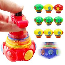 뮤직팽이(3개)세트 LED팽이 UFO뮤직팽이 번쩍이는 불빛팽이, 옐로우세트