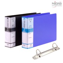 A5 2공 O링 바인더 3cm PP화일 문서보관 서류정리 링바인더, 검정