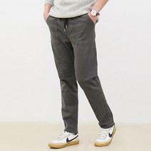 핏콕 남성용 겨울 사각 포켓 치노 밴딩 양기모 면바지